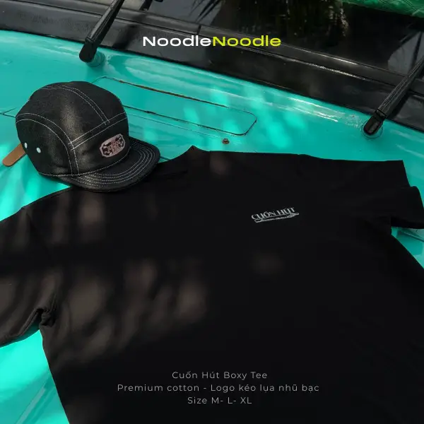 NoodleNoodle – Áo Phông Đen Unisex Cuốn Hút - Hình ảnh 2