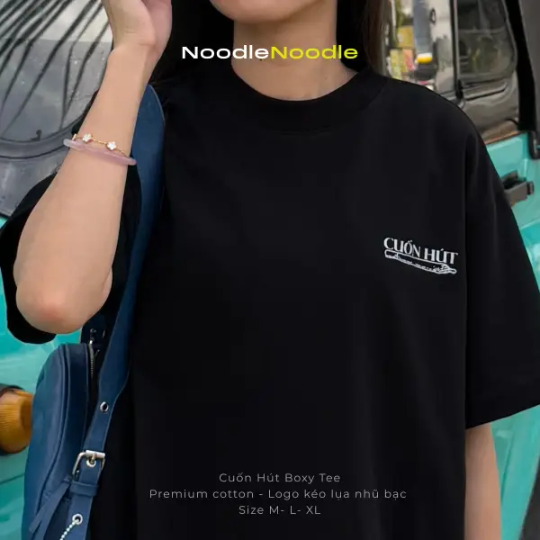 NoodleNoodle – Áo Phông Đen Unisex Cuốn Hút - Hình ảnh 4