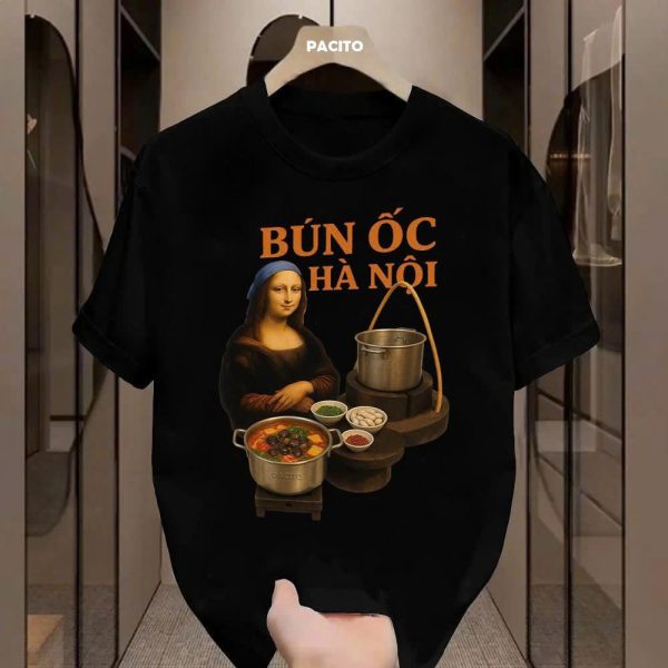 Pacito - Áo phông đen Unisex BÚN ỐC HÀ NỘI - Hình ảnh 2