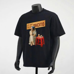 Pacito - Áo phông đen Unisex CÀ PHÊ SÀI GÒN