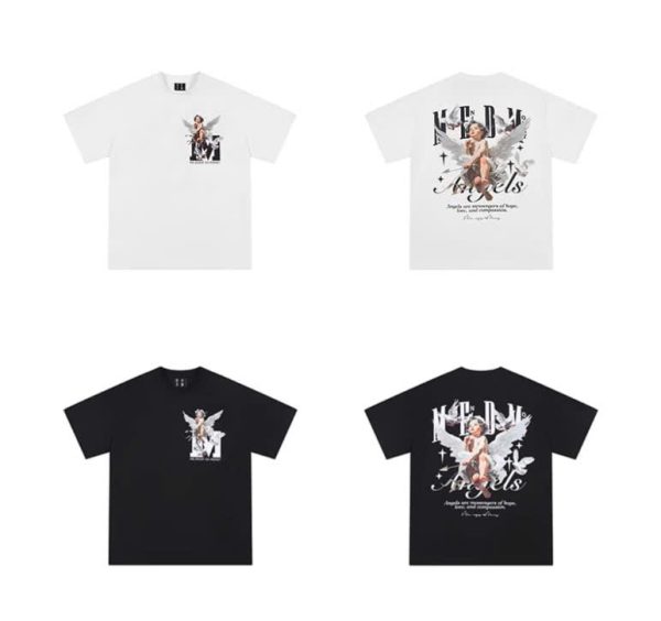 MedreaM - Áo phông trắng ANGEL ART Unisex - Hình ảnh 9