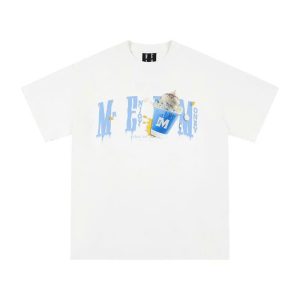 MedreaM - Áo phông trắng BLUE CREAM Unisex