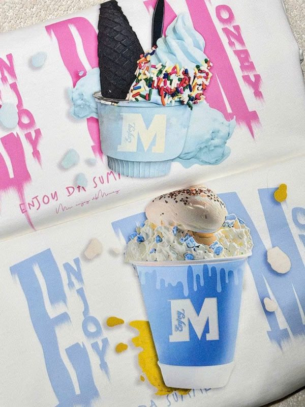 MedreaM - Áo phông trắng BLUE CREAM Unisex - Hình ảnh 5
